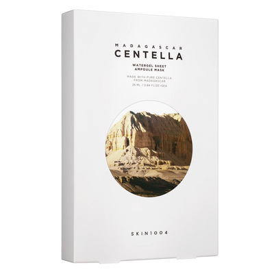 SKIN1004 Madagascar Centella Watergel Sheet Ampoule Mask box packaging for hydrating care