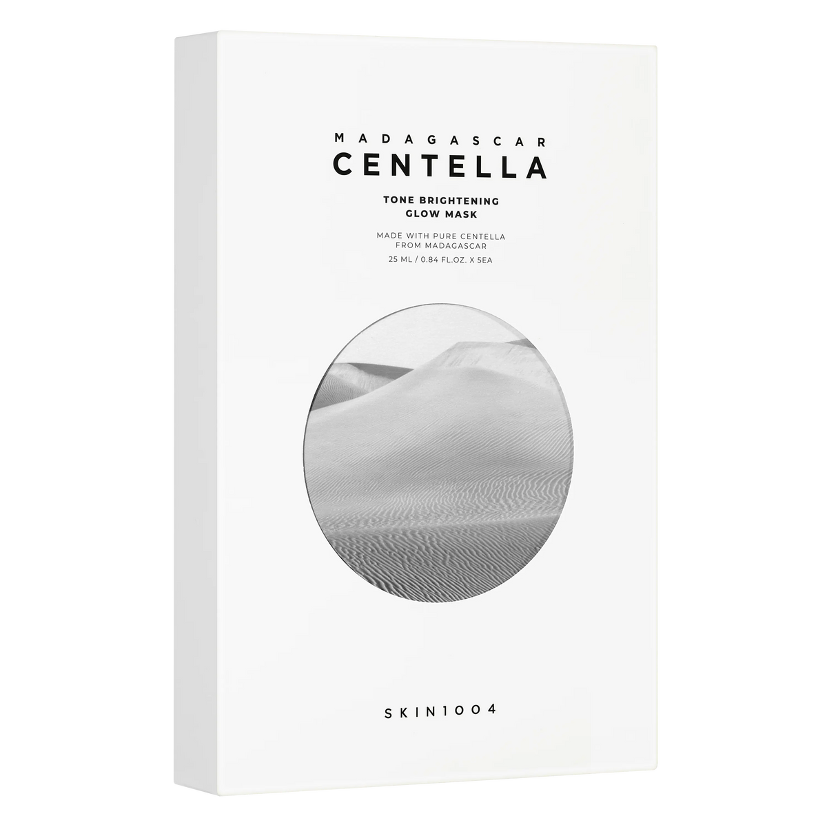 SKIN1004 Madagascar Centella Tone Brightening Glow Mask box packaging for radiant skin care