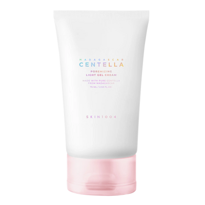 SKIN1004 Madagascar Centella Poremizing Light Gel Cream tube displayed for pore care skincare
