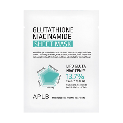 Glutathione Niacinamide Sheet Mask (10 Sheets)