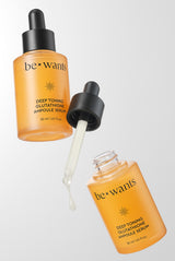 Bewants Glutathione Ampoule Serum two bottles styled with dropper