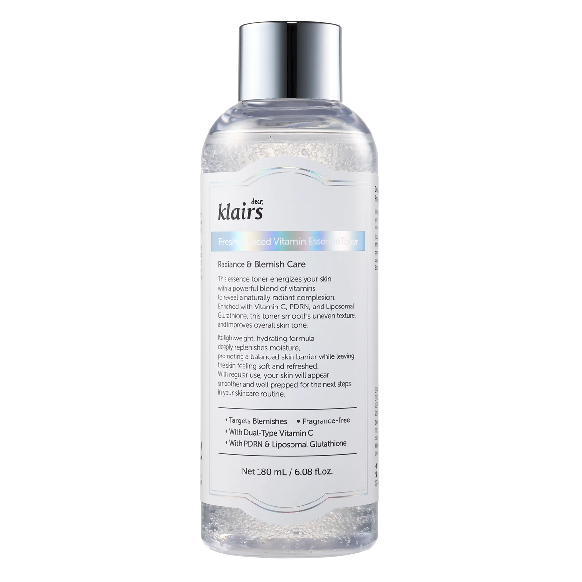 Dear Klairs Freshly Juiced Vitamin Essence Toner 180ml bottle front view