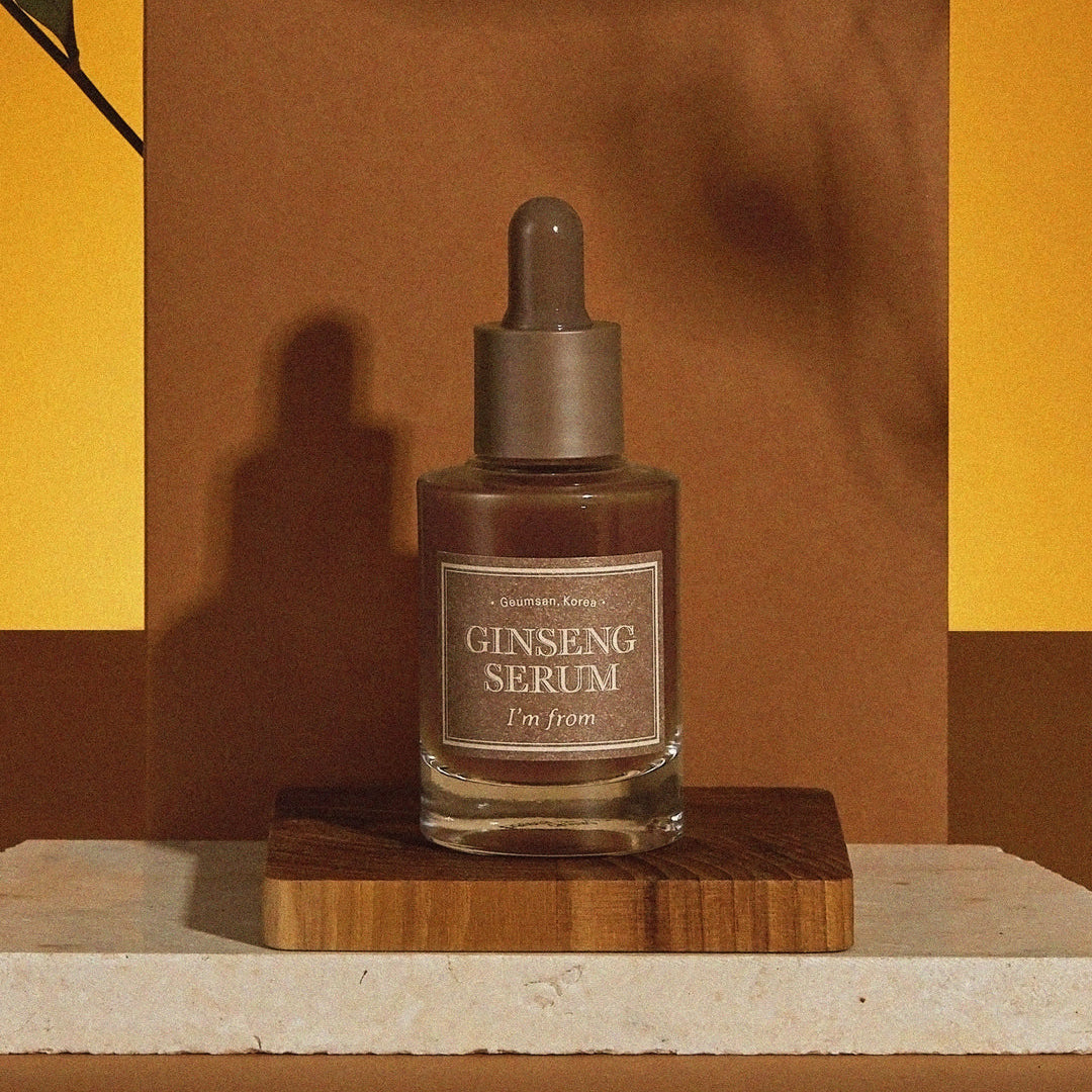 I'm From Ginseng Serum bottle studio shot with shadow