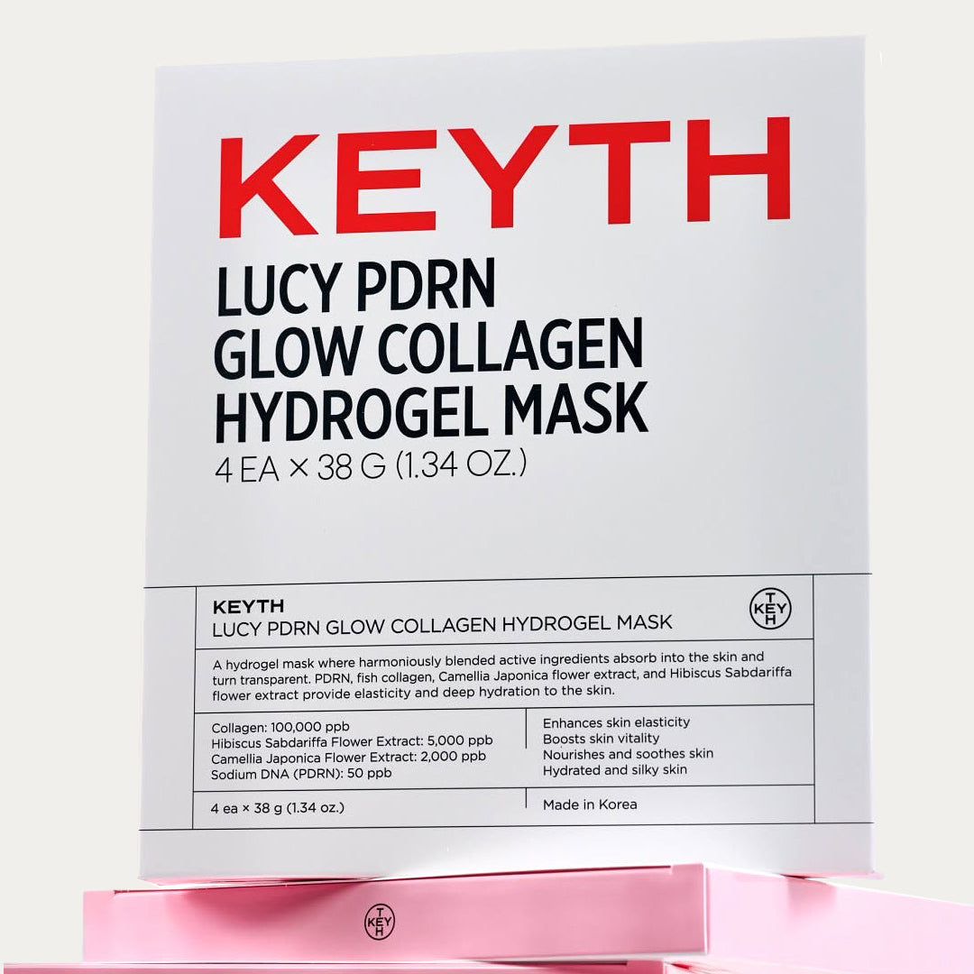 KEYTH Lucy PDRN Glow Collagen Hydrogel Mask Package Lifestyle