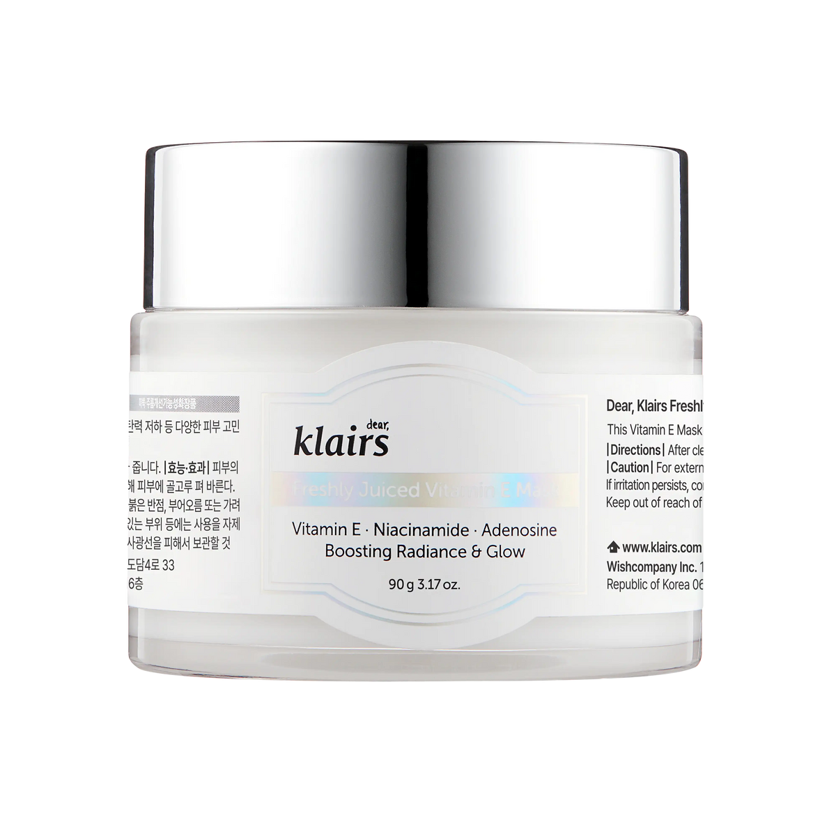 Dear Klairs Freshly Juiced Vitamin E Mask 90g jar front view
