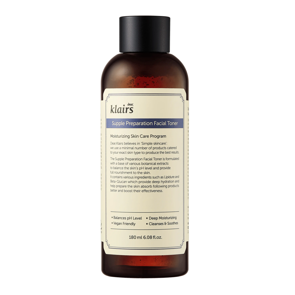 Dear Klairs Supple Preparation Facial Toner 180ml hydrating toner bottle front view