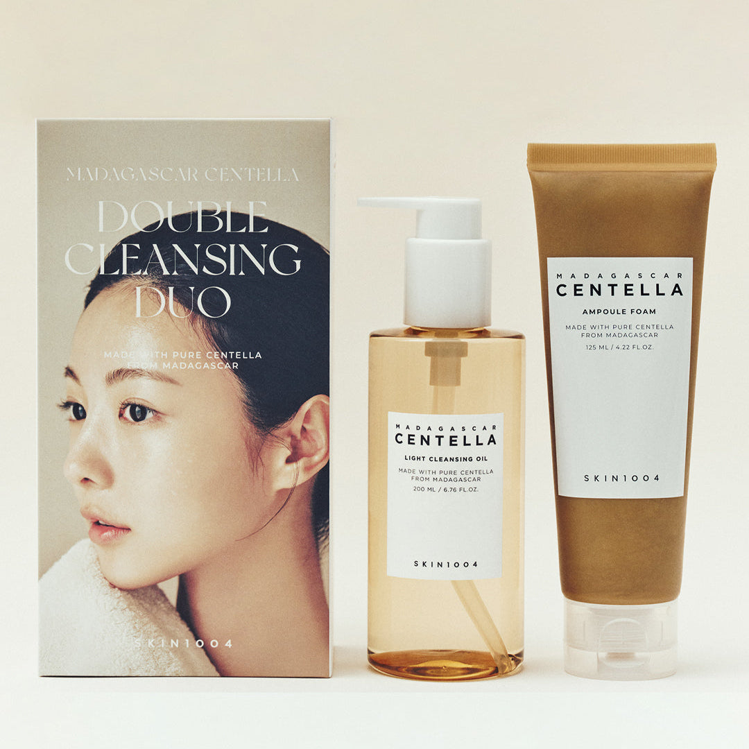 SKIN1004 Madagascar Centella Double Cleansing Duo box packaging for daily cleansing routine