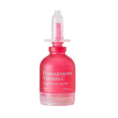 NDP Pomegranate Vitamin C Brightening Ampoule bottle front view highlighting brightening skincare formula