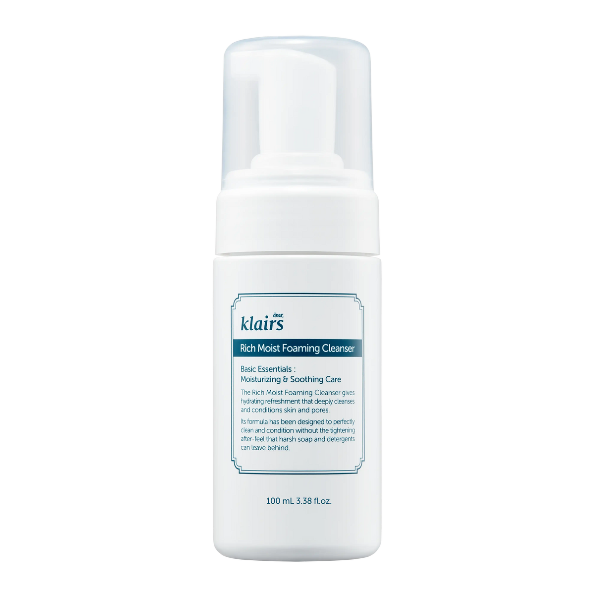 Dear Klairs Rich Moist Foaming Cleanser 100ml front view