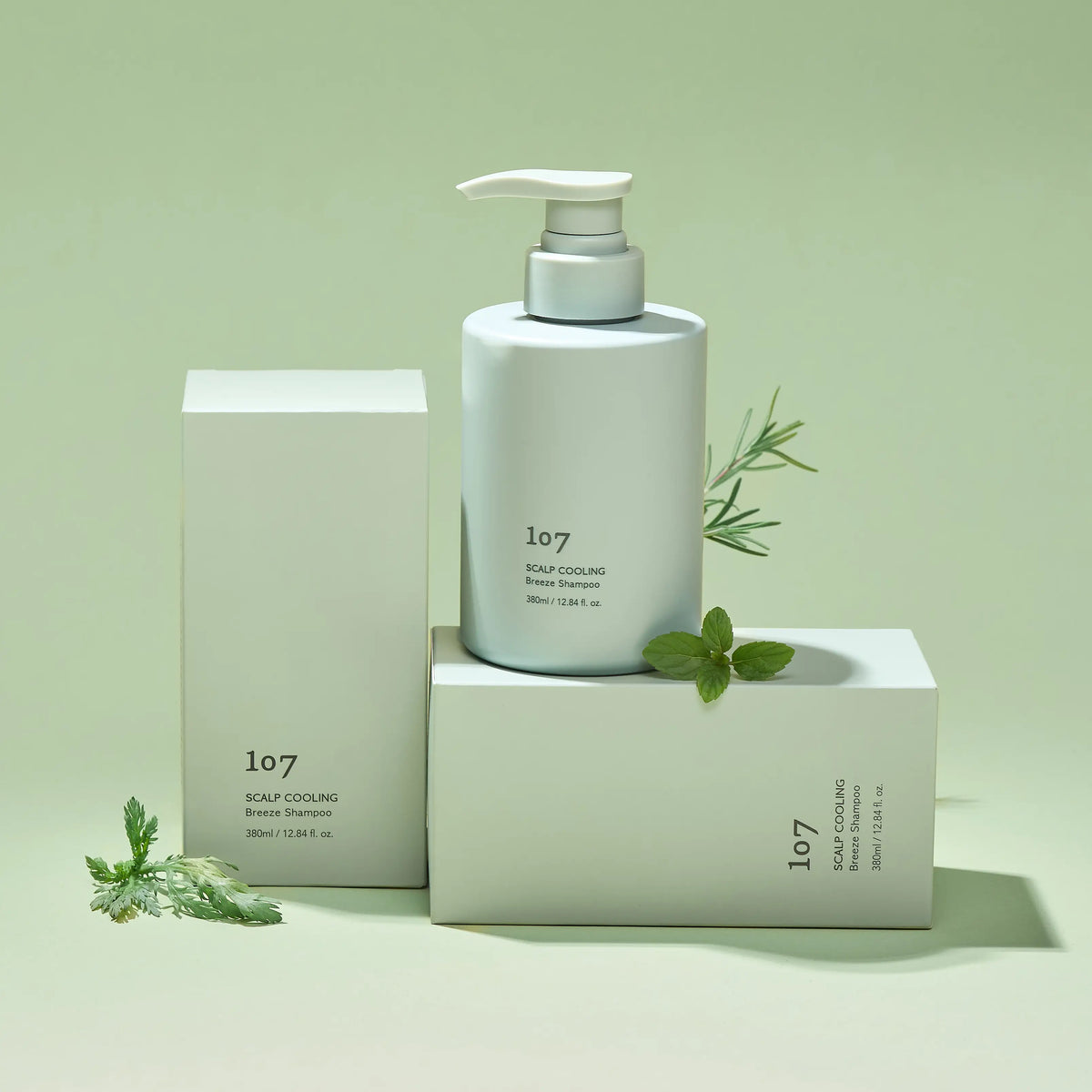 107 Scalp Cooling Breeze Shampoo 380ml bottle with packaging box