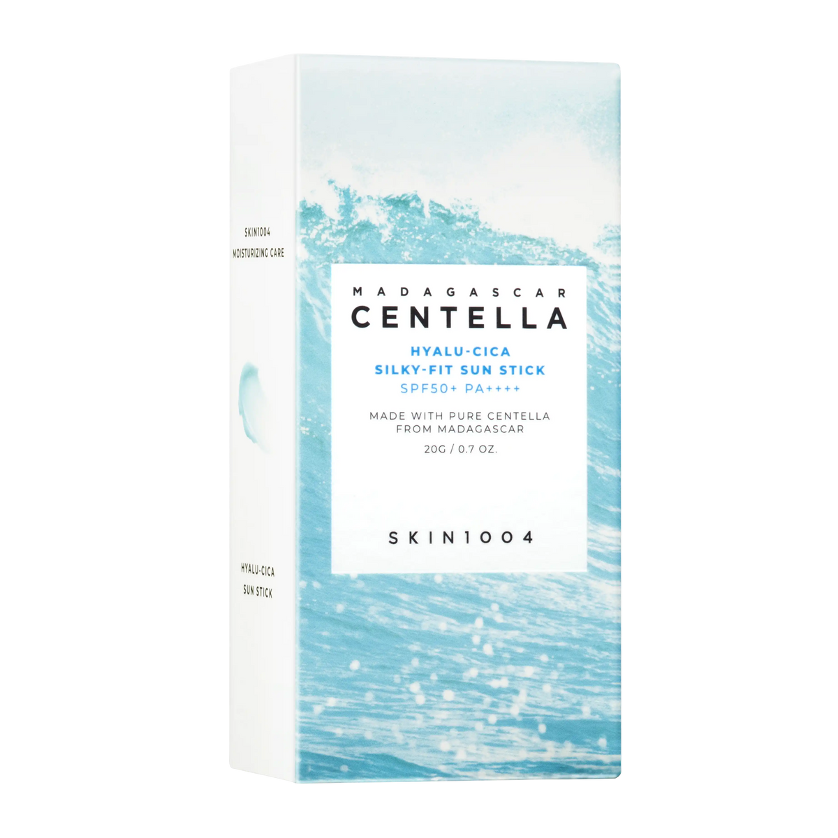 SKIN1004 Madagascar Centella Hyalu-Cica Silky-Fit Sun Stick SPF50+ 20g packaging box