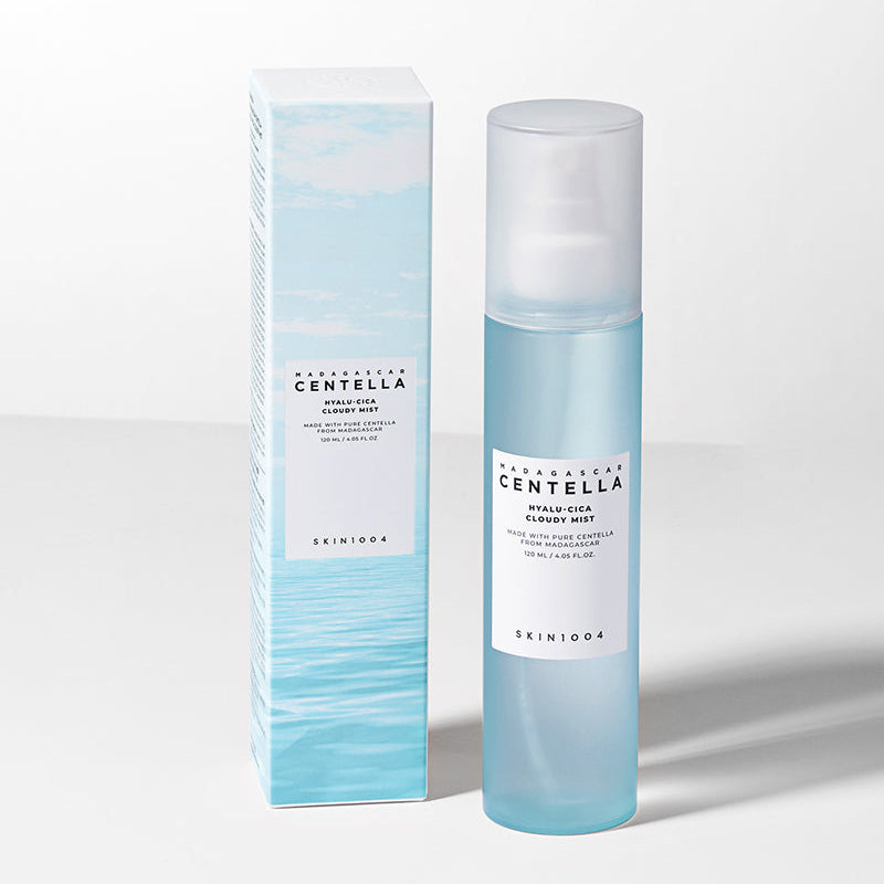SKIN1004 Madagascar Centella Hyalu-Cica Cloudy Mist 120ml bottle with packaging box