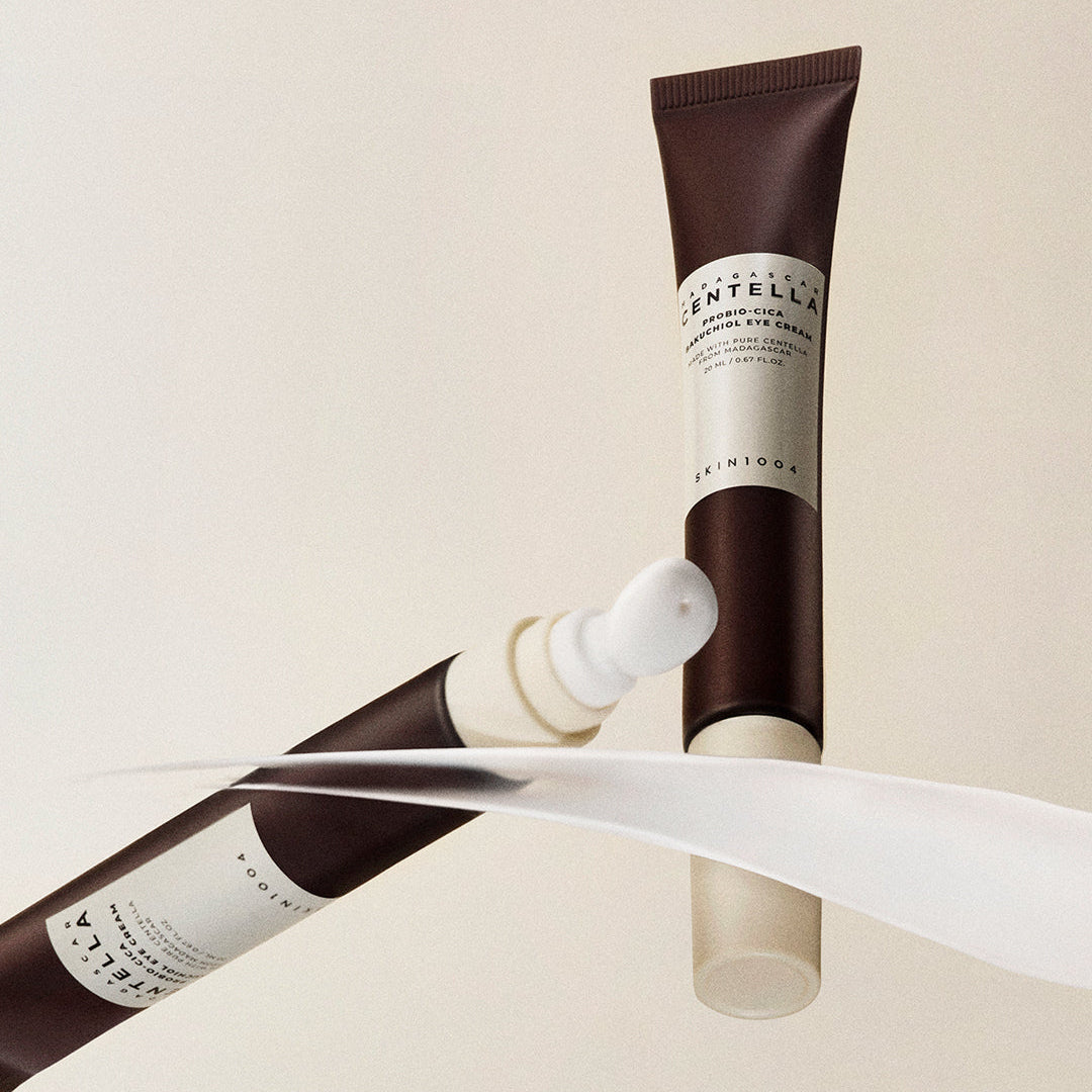SKIN1004 Madagascar Centella Probio-Cica Bakuchiol Eye Cream tube with cream texture