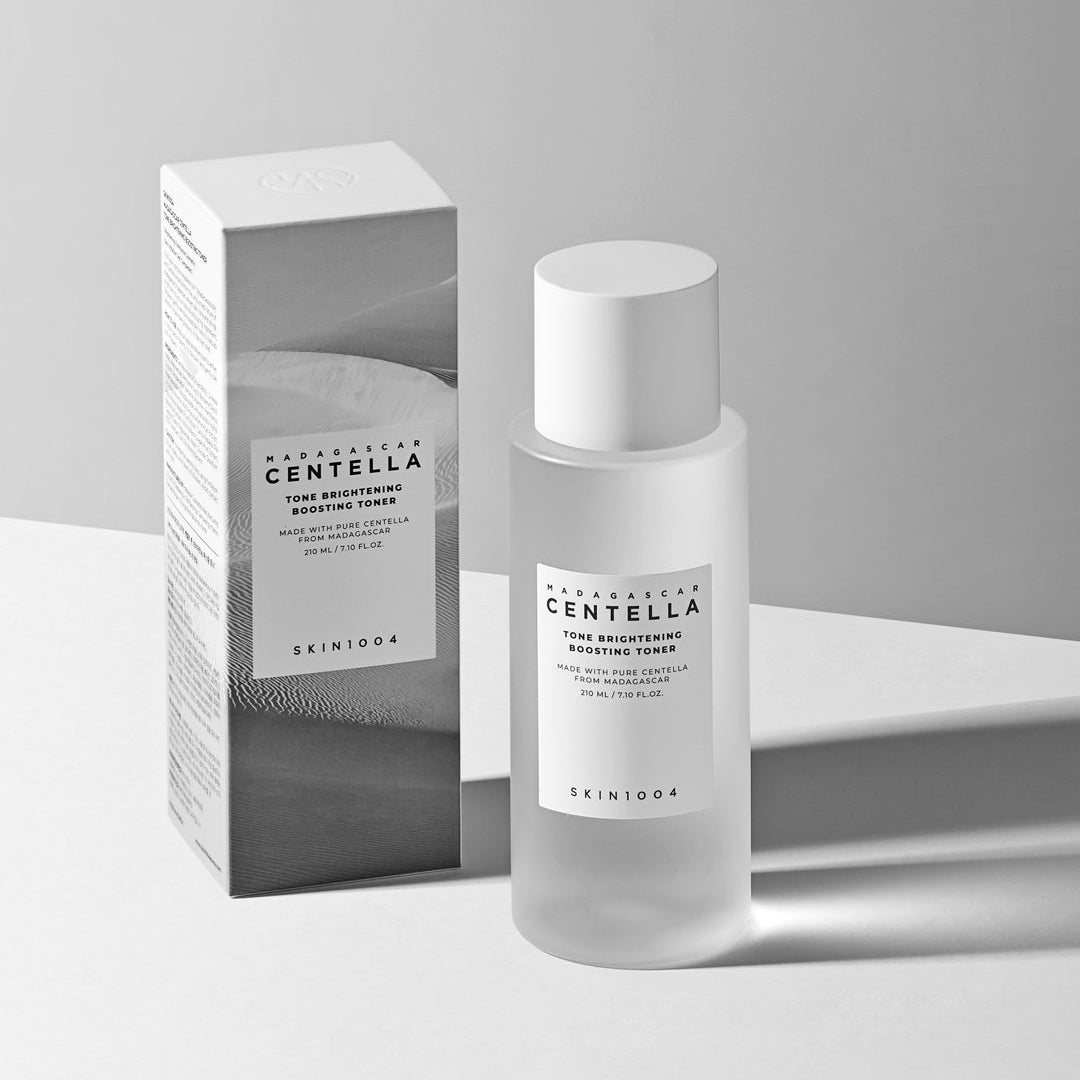 SKIN1004 Madagascar Centella Tone Brightening Boosting Toner 210ml bottle with packaging box