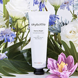 Skybottle Perfumed Hand Cream Starry Night 50ml with flowers in background