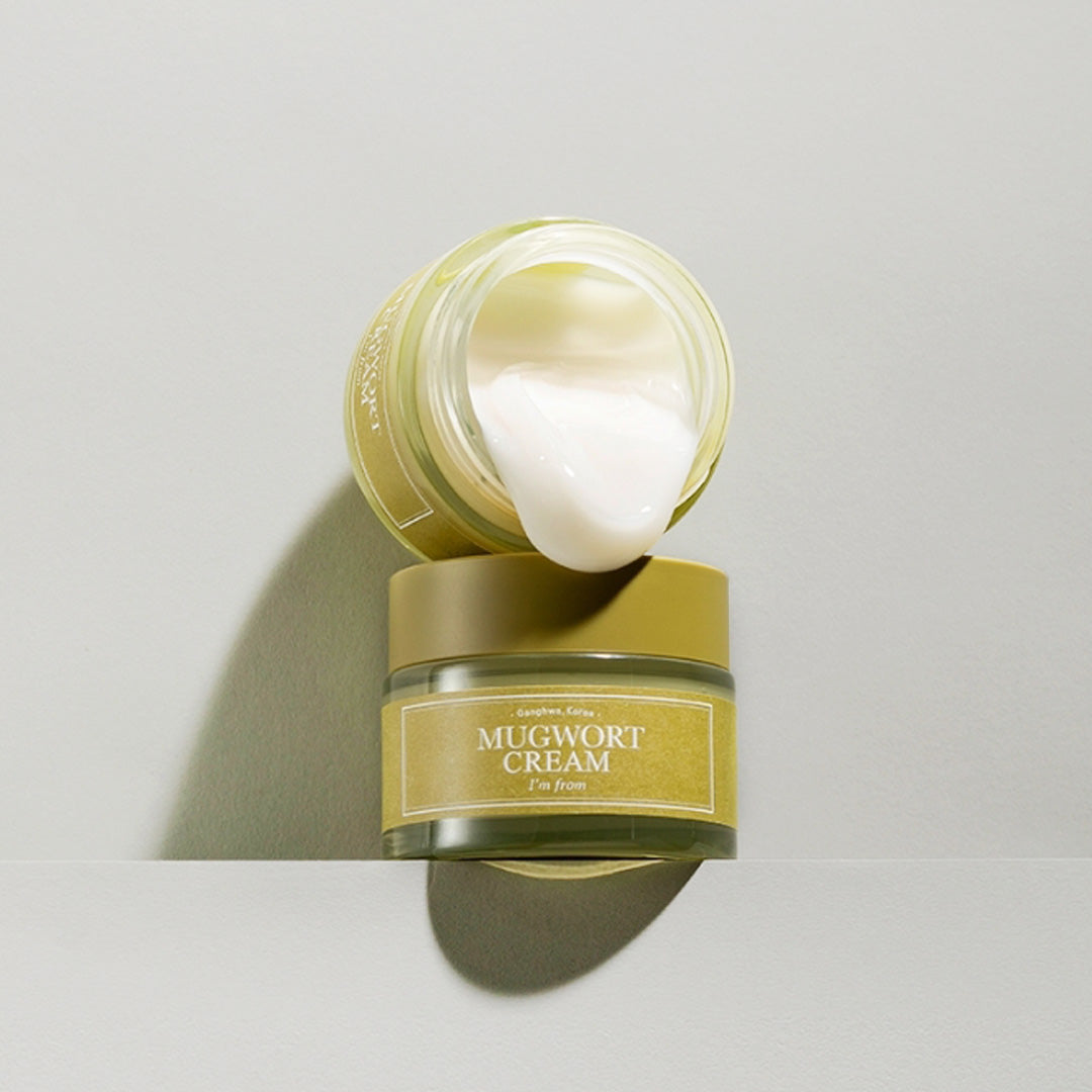 I'm From Mugwort Cream overflowing from jar